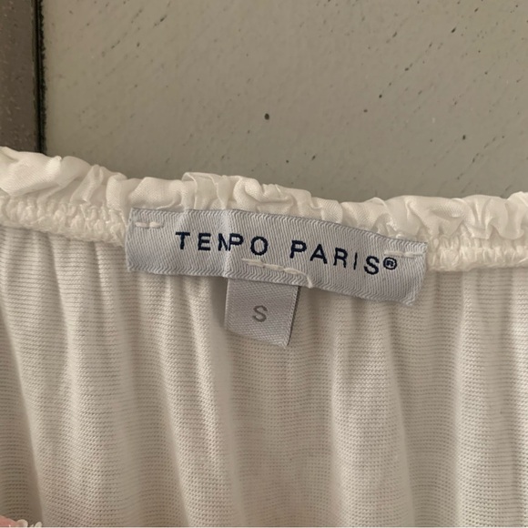 Tempo Paris Silk Floral Embroidered White Blouse - Picture 4 of 6